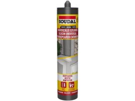 Универсален силикон черен 280мл SOUDAL