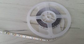 Диодна лента СТУДЕНО бяла  8 W / 12 V  / 120 диода на л.м. (5 м ролка)