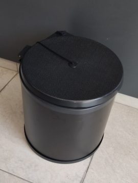 Кош за вграждане 11 L черен PVC