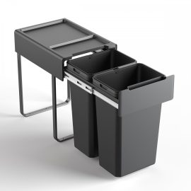 Кош за вграждане PVC 52 L ( 2 х 26 L ) с плавно затваряне